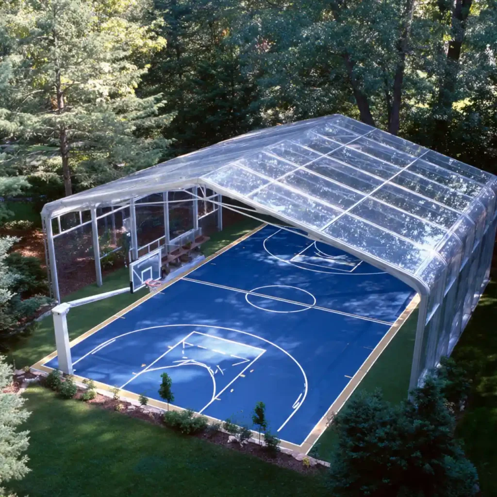 27-Backyard Basketball Court Idea