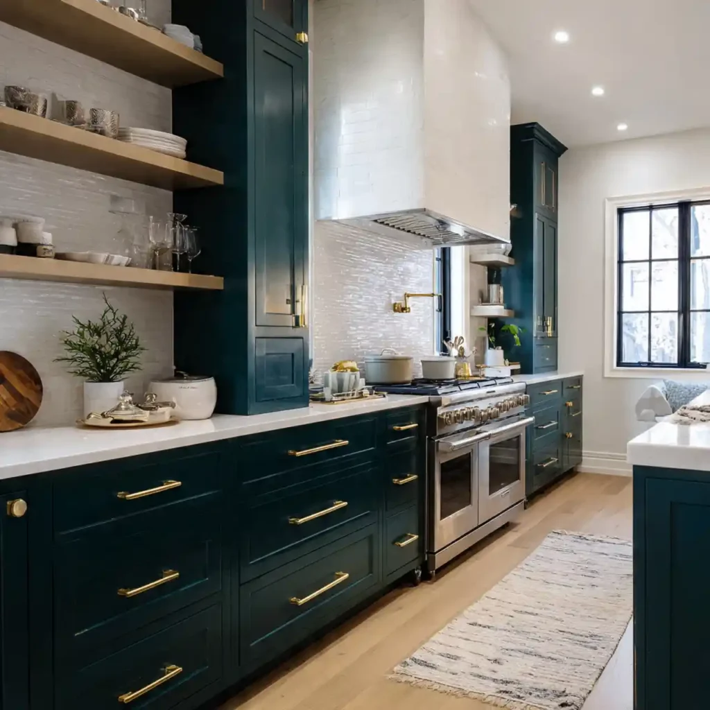 27-Dark Kitchen Cabinet Idea