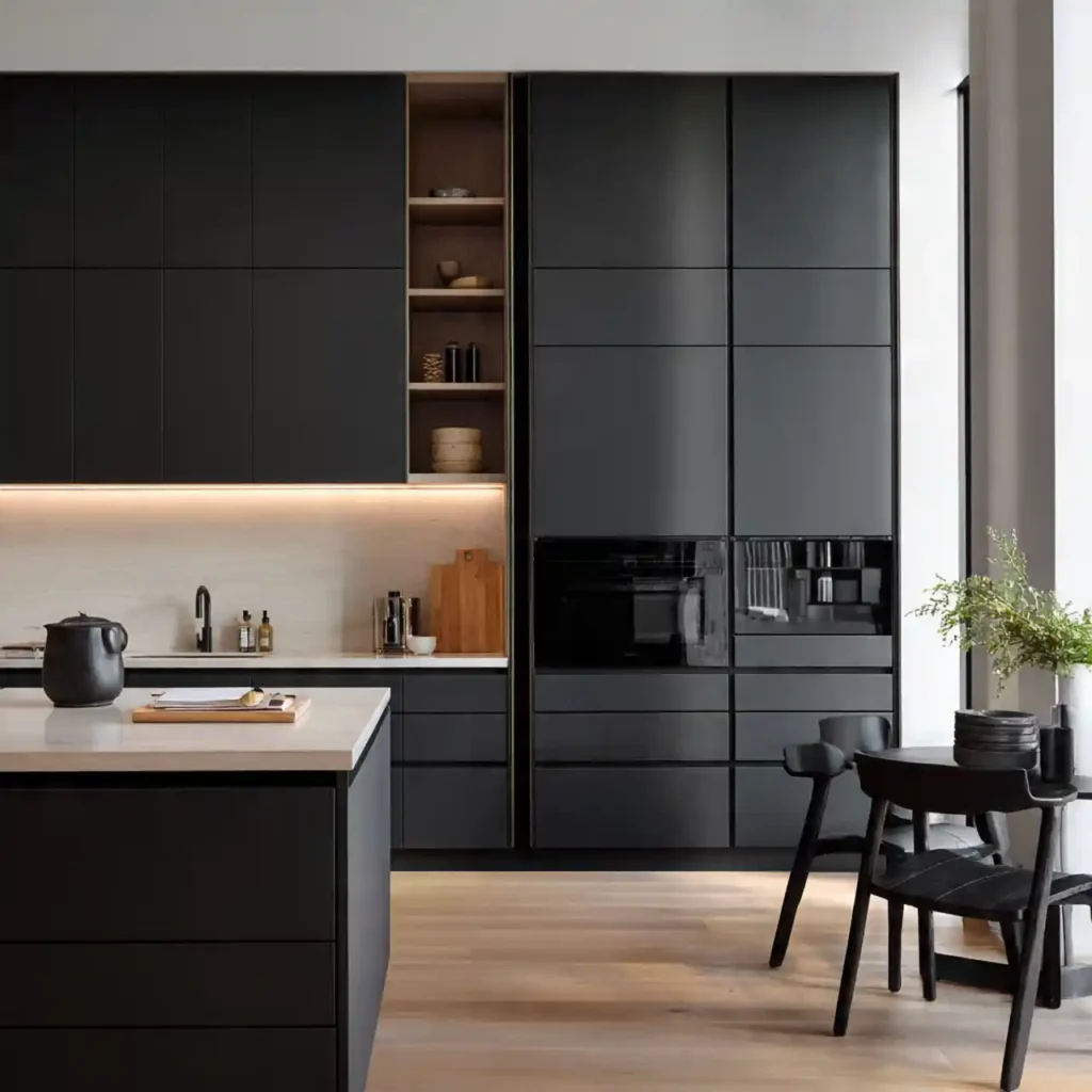 28-Black Kitchen Cabinets