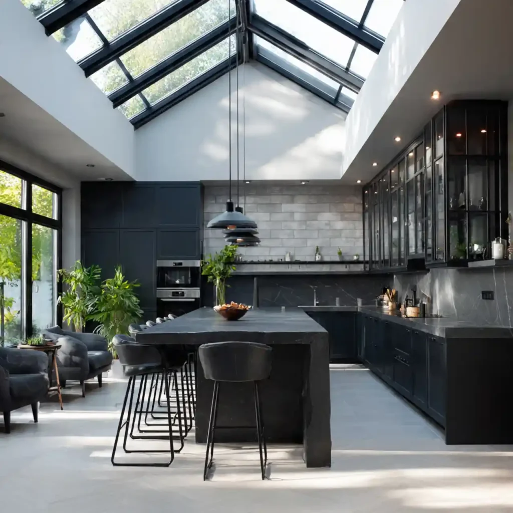 28-Black Kitchen Idea