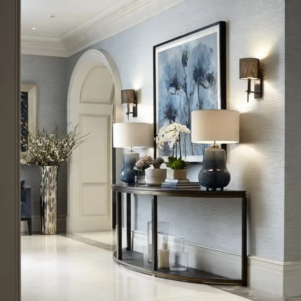 28-Console Table Hallway Idea