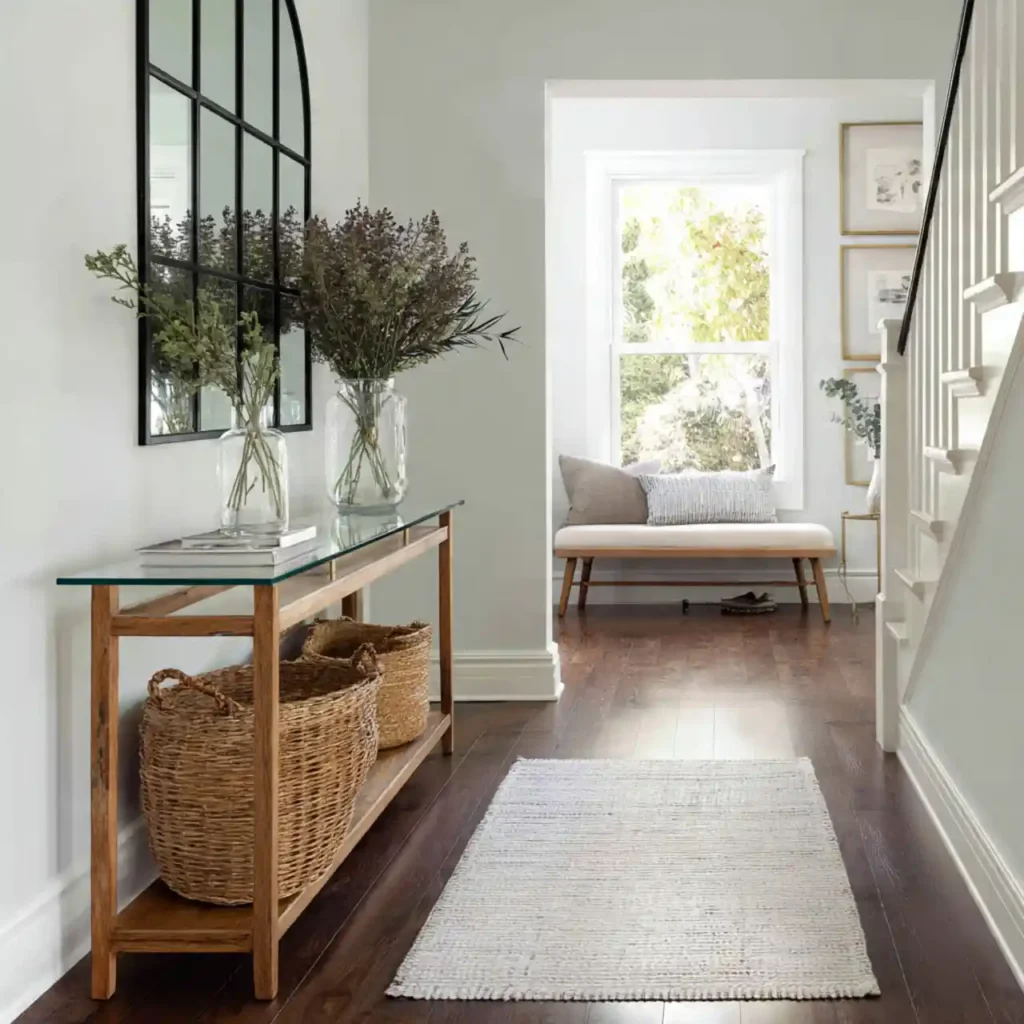29-Console Table Hallway Idea