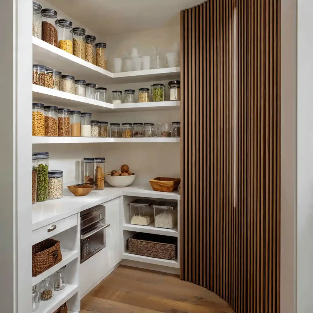 29-Corner Kitchen Pantry Idea