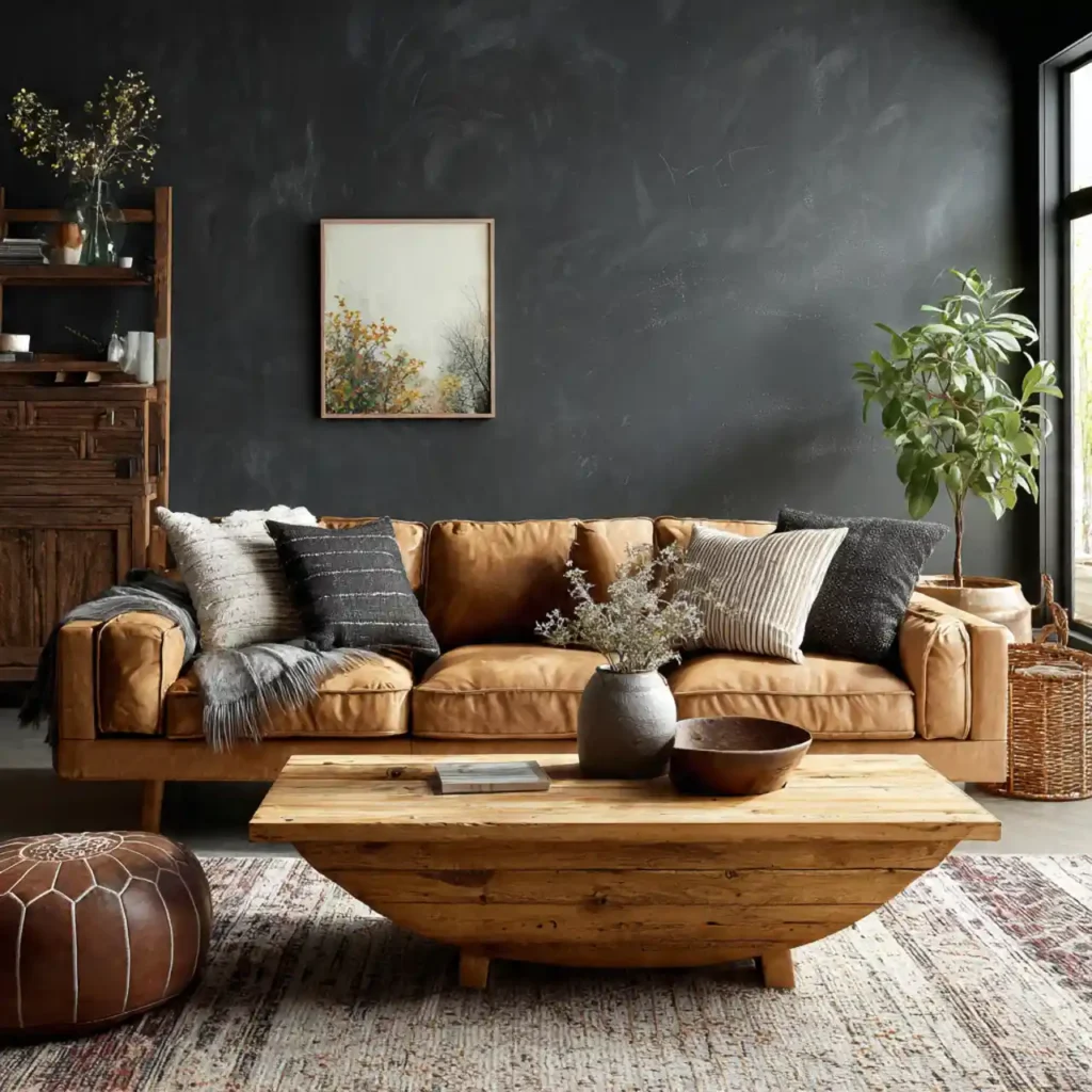 29-living room accent wall idea