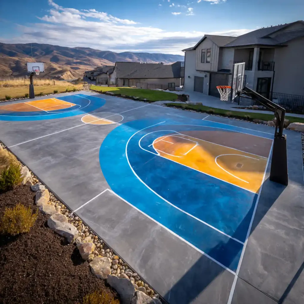 3-Backyard Basketball Court Idea