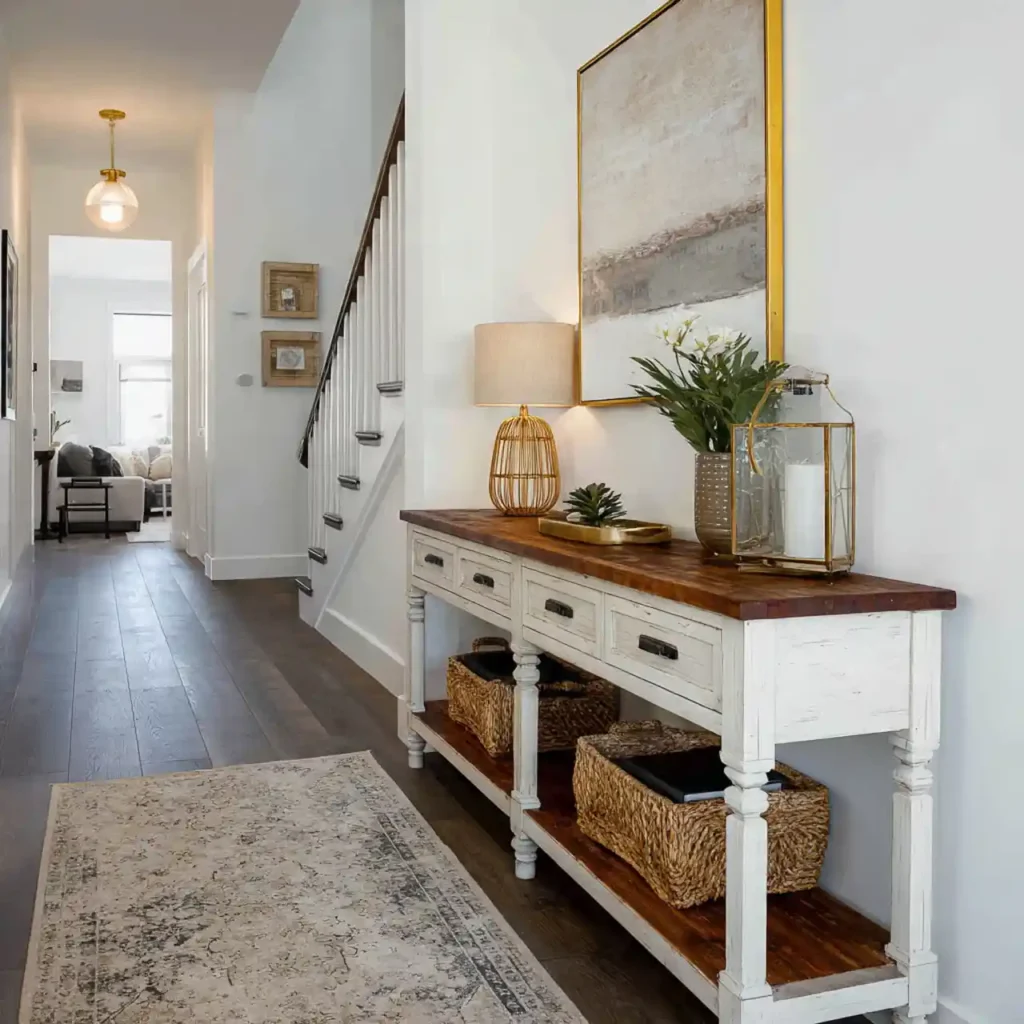 3-Console Table Hallway Idea