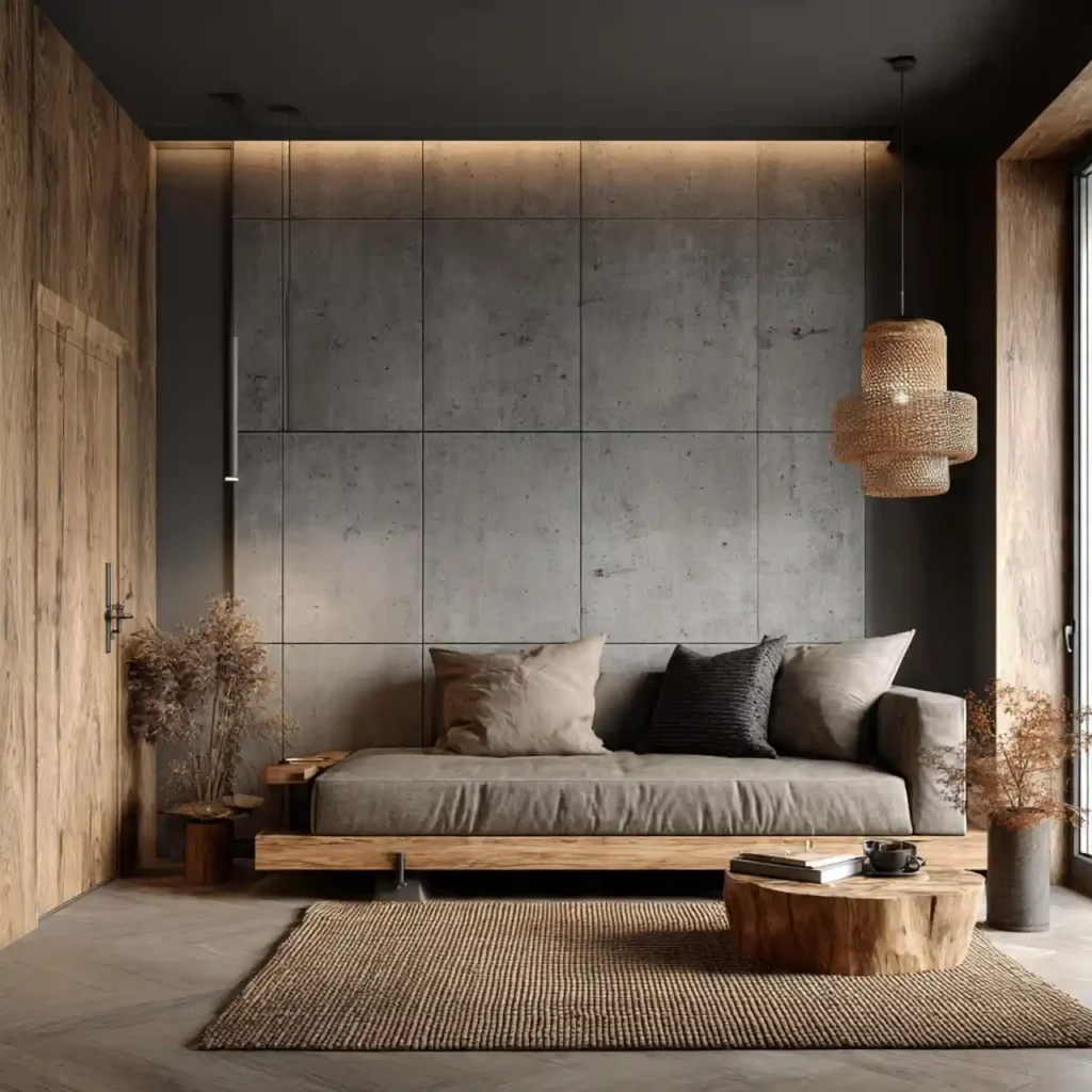 31-living room accent wall idea