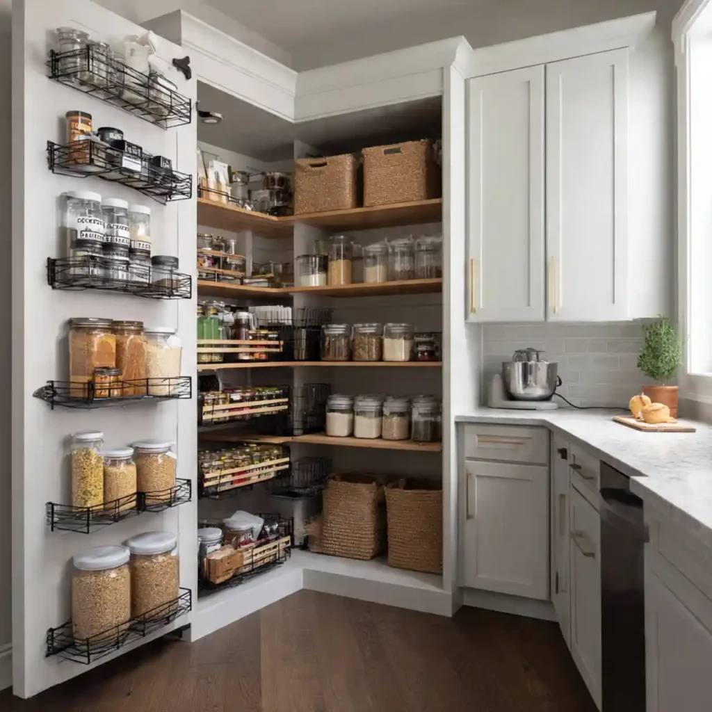 32-Corner Kitchen Pantry Idea