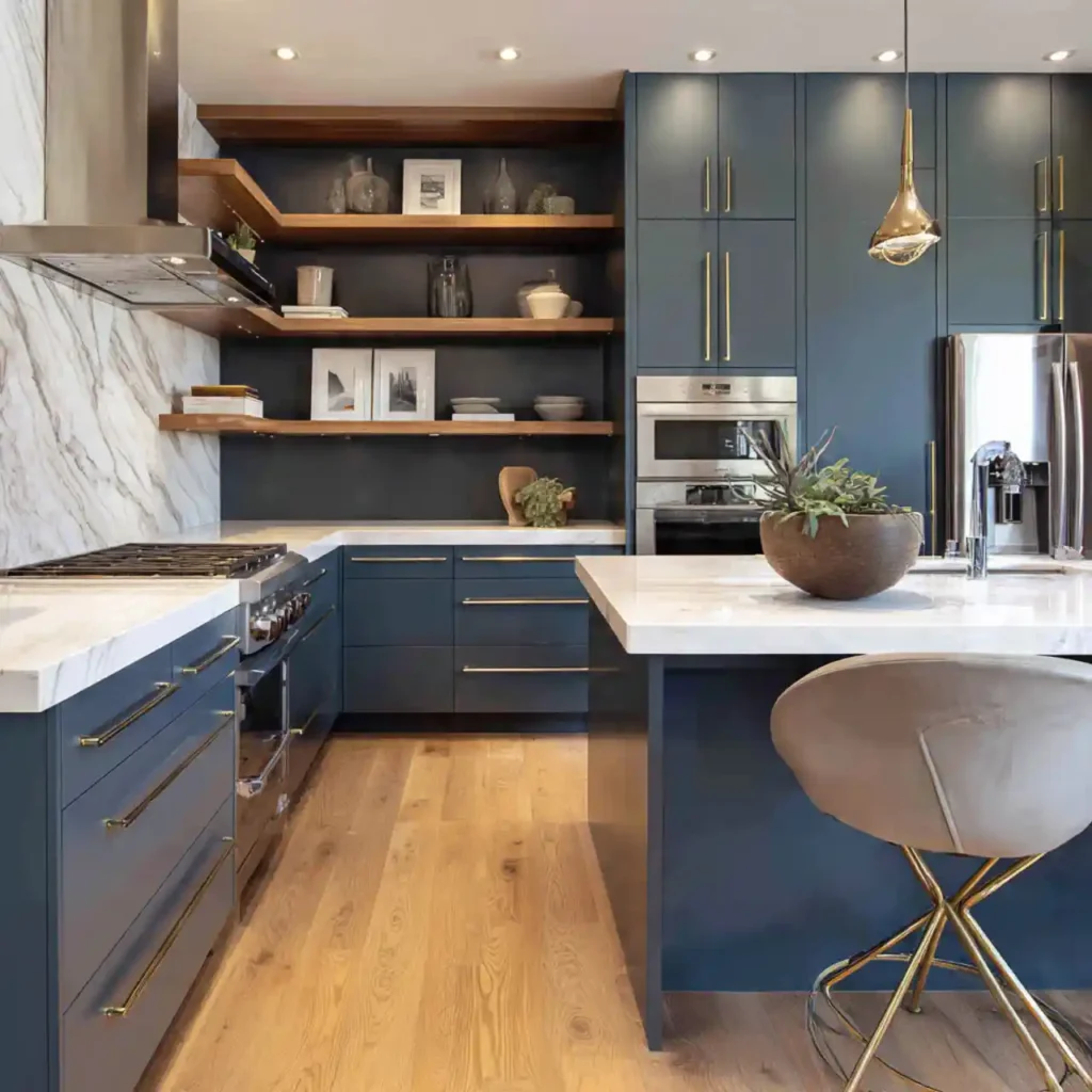 33-Blue Kitchen Idea