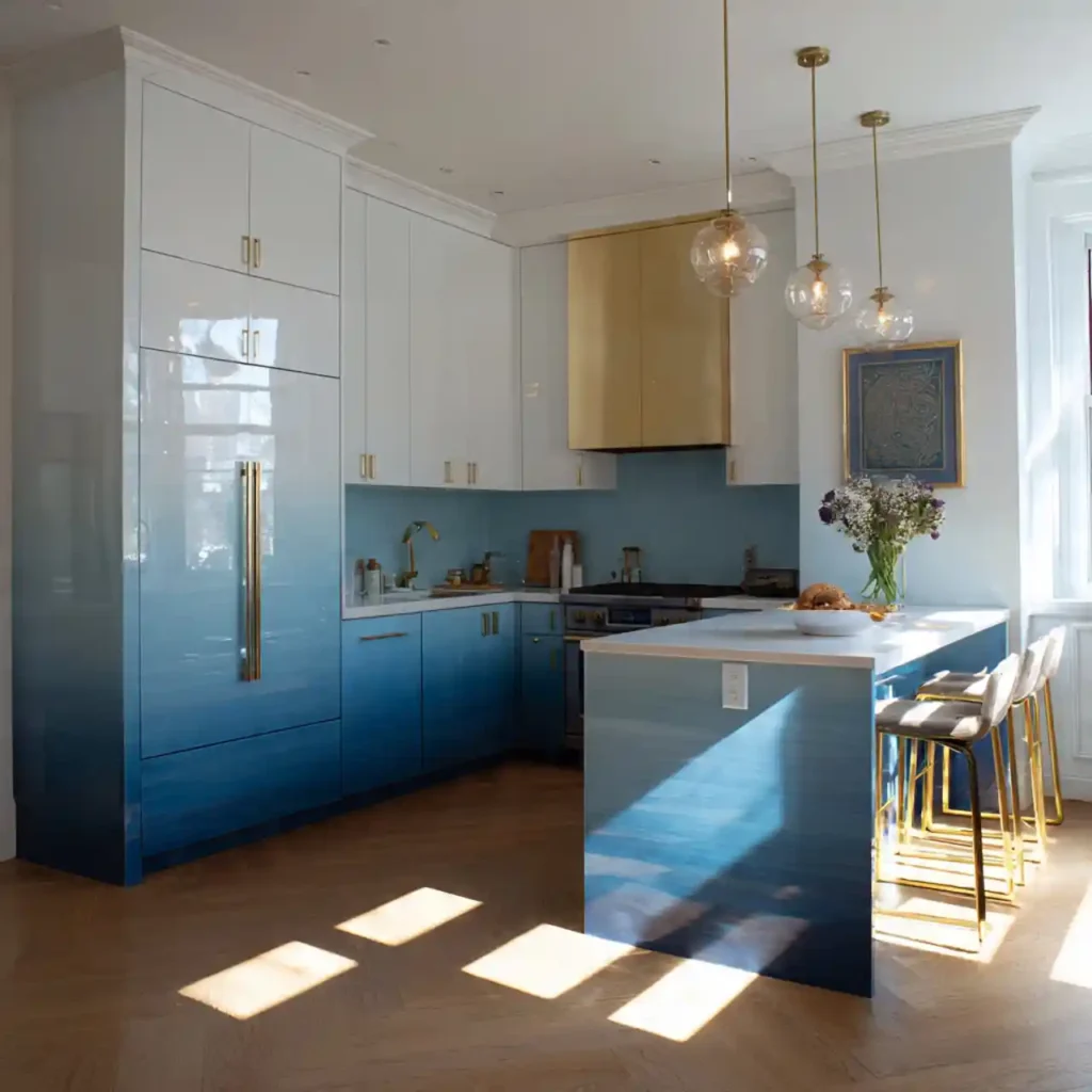 34-Blue Kitchen Idea