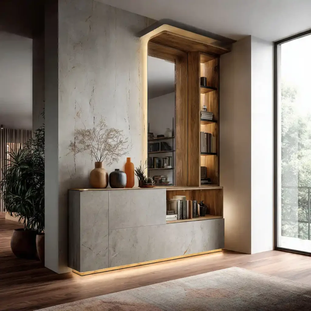 34-Console Table Hallway Idea