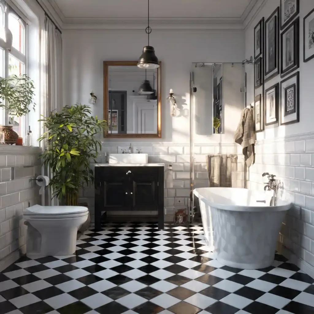 4-Bathroom Floor Tile Idea