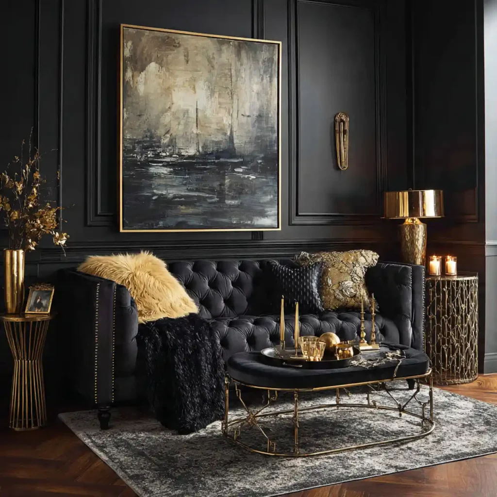 4-Black Sofa Living Room Idea