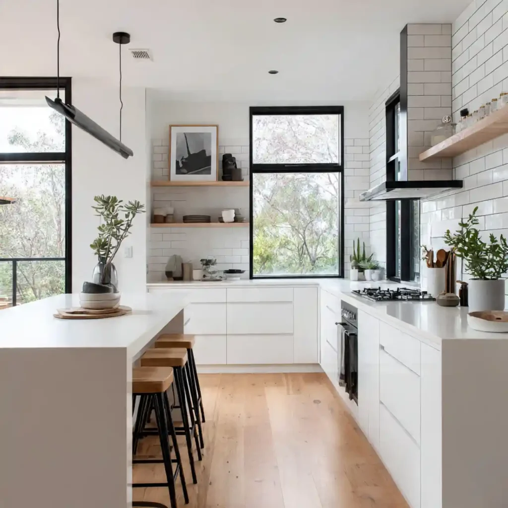 4-Black and White Kitchen Idea