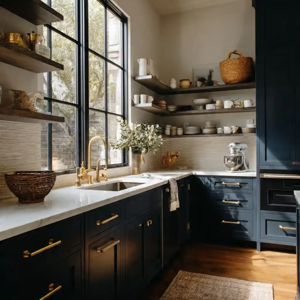 4-Dark Kitchen Cabinet Idea