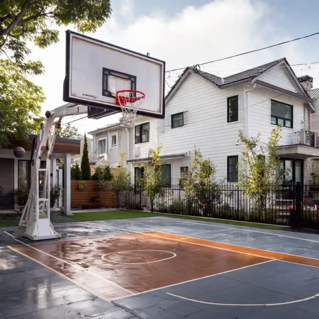 5-Backyard Basketball Court Idea