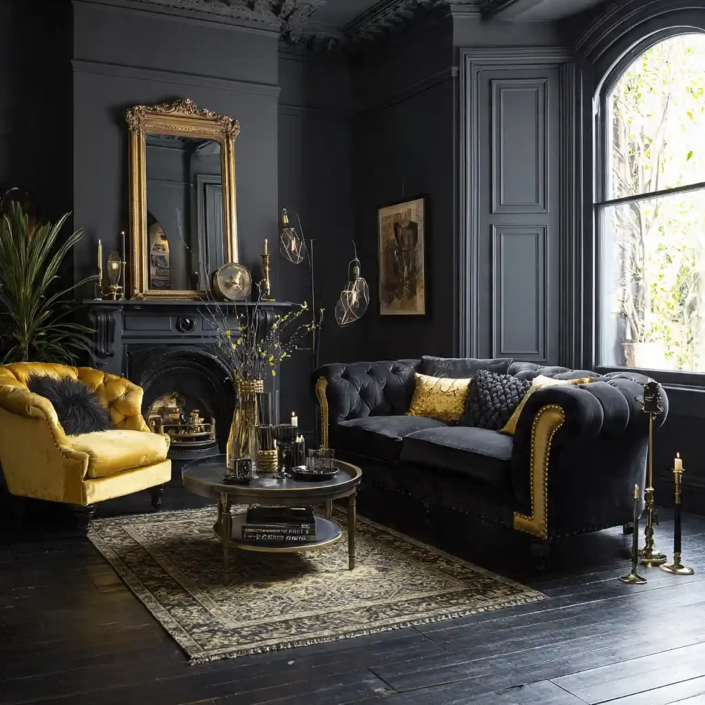 5-Black Living Room Idea