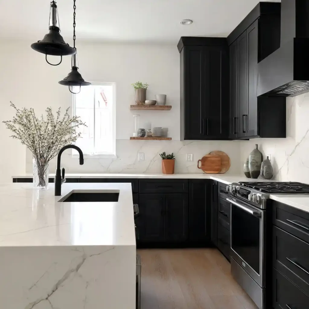 5-Dark Kitchen Cabinet Idea