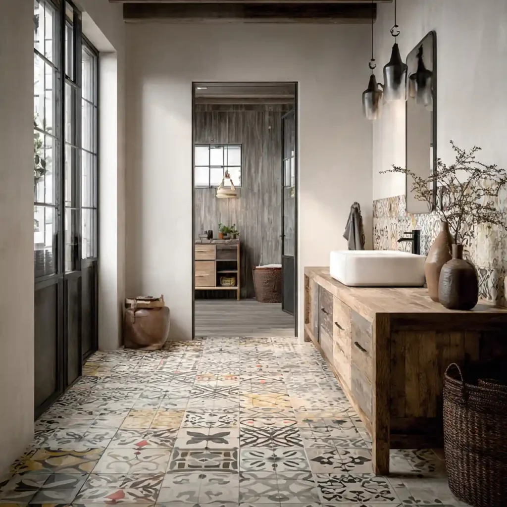 6-Bathroom Floor Tile Idea