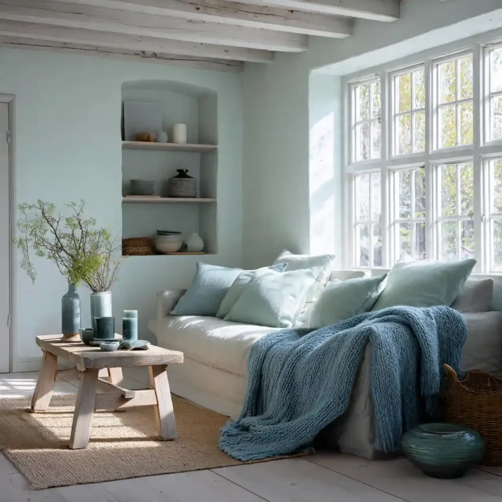 6-Blue and Green Living Room Idea