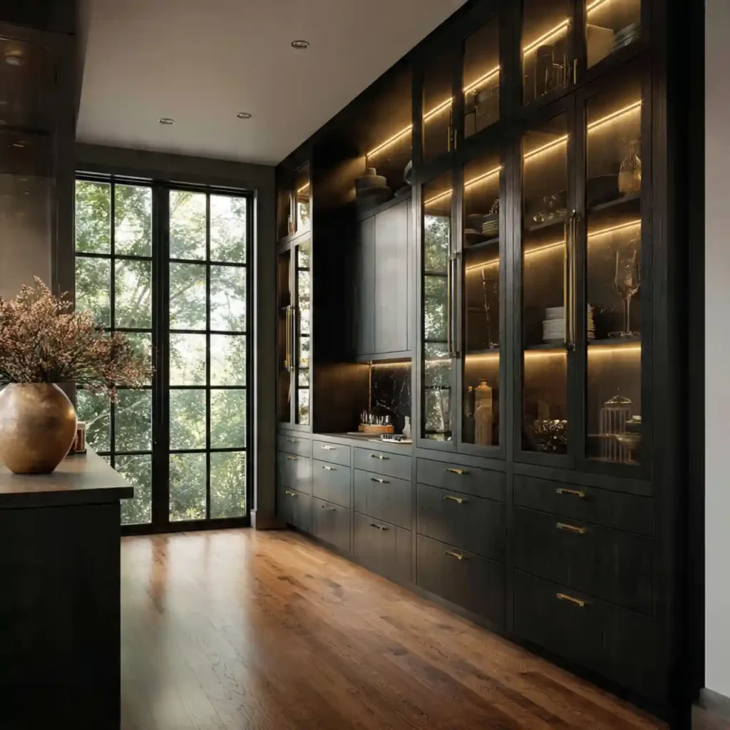 6-Dark Kitchen Cabinet Idea