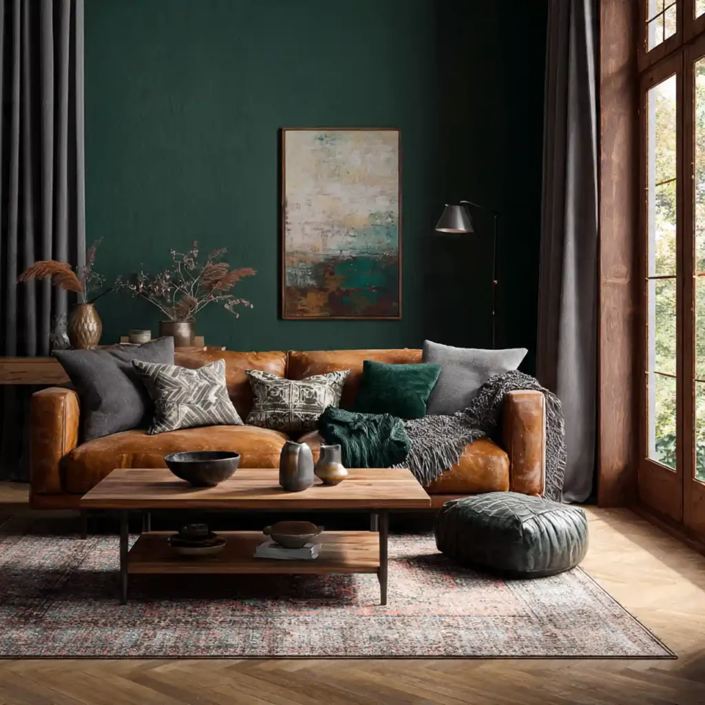 6-living room accent wall idea