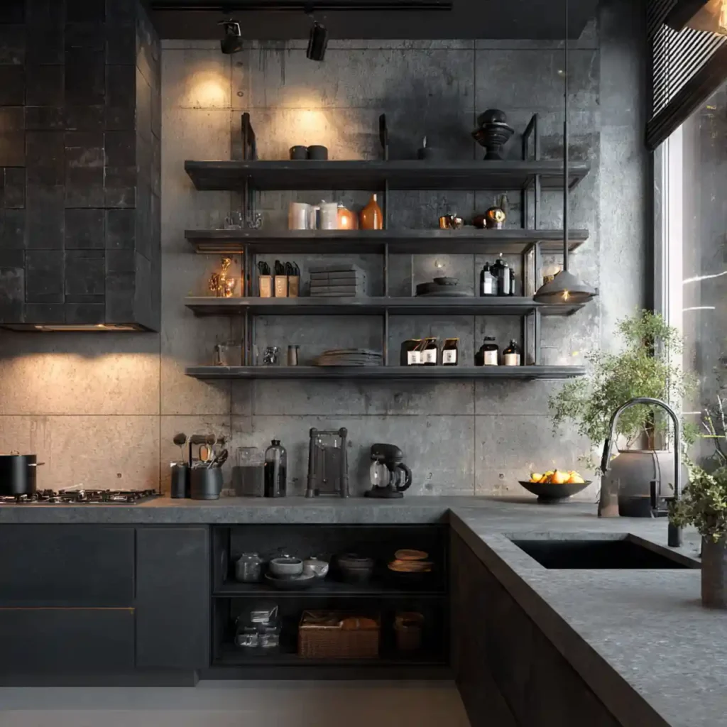 7-Black Kitchen Idea
