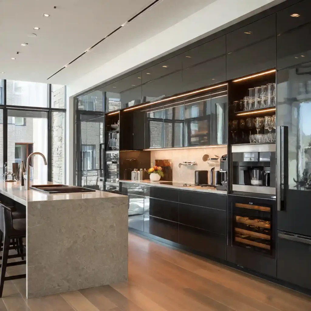 7-Black and White Kitchen Idea