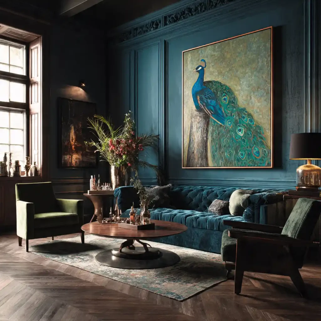 7-Blue and Green Living Room Idea