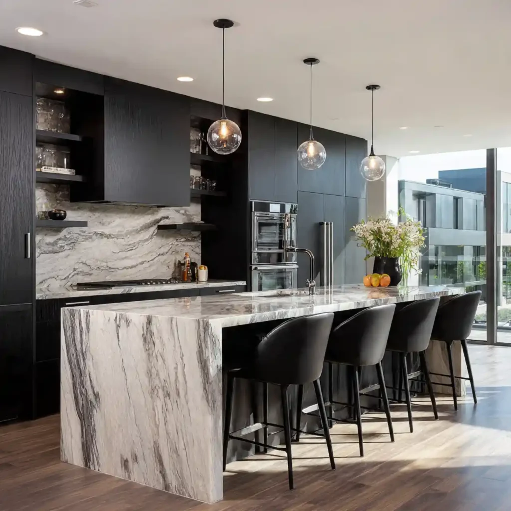 7-Dark Kitchen Cabinet Idea