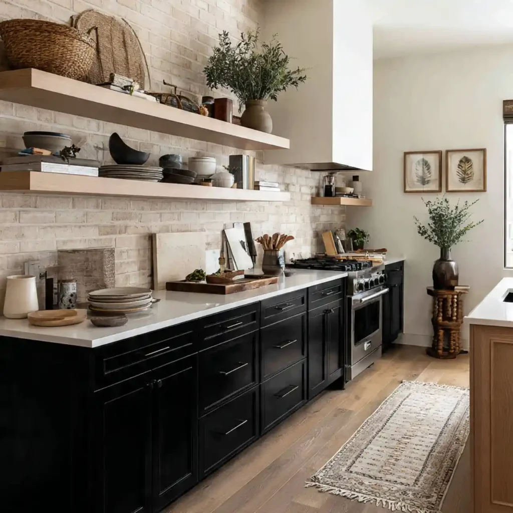 8-Black Kitchen Idea