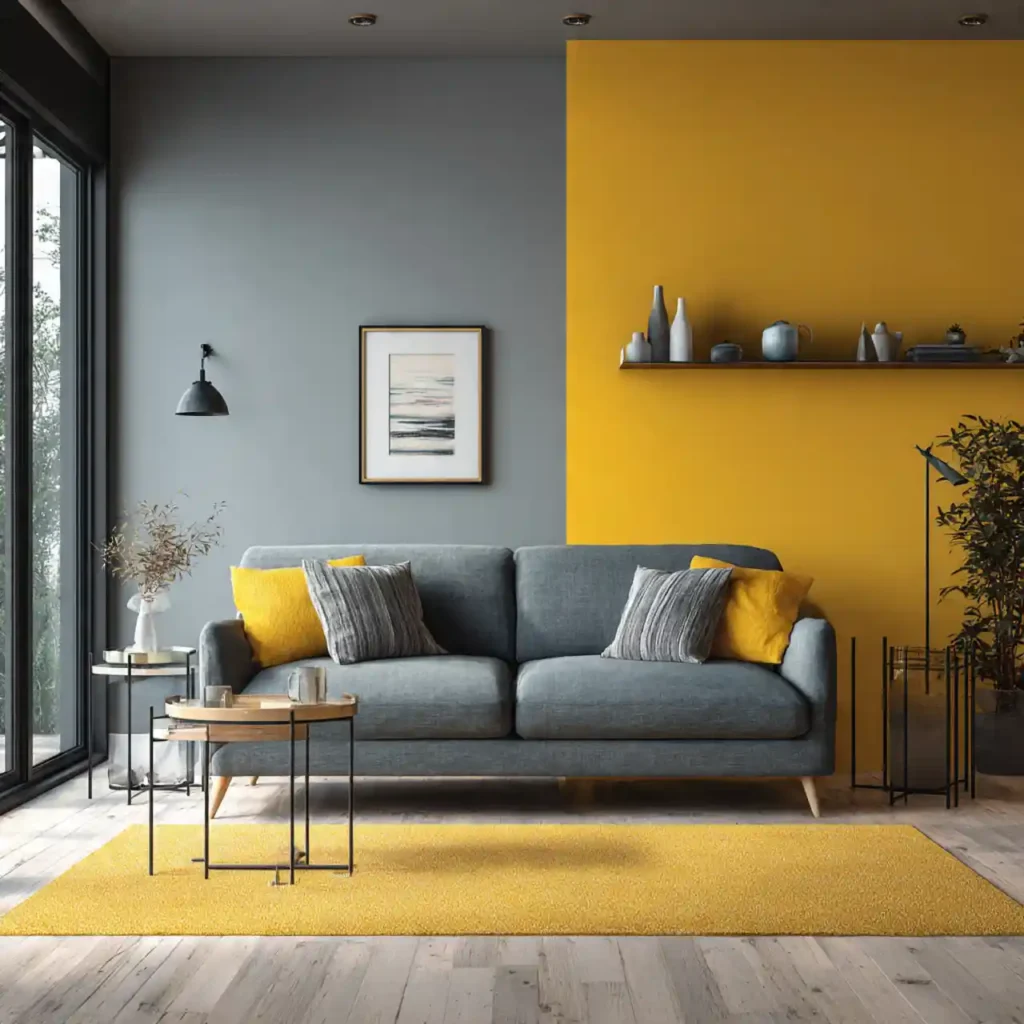 8-living room accent wall idea