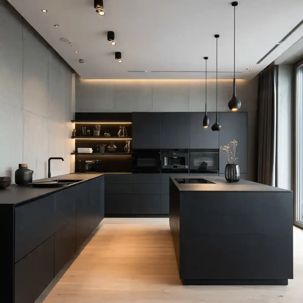 9-Black Kitchen Cabinets