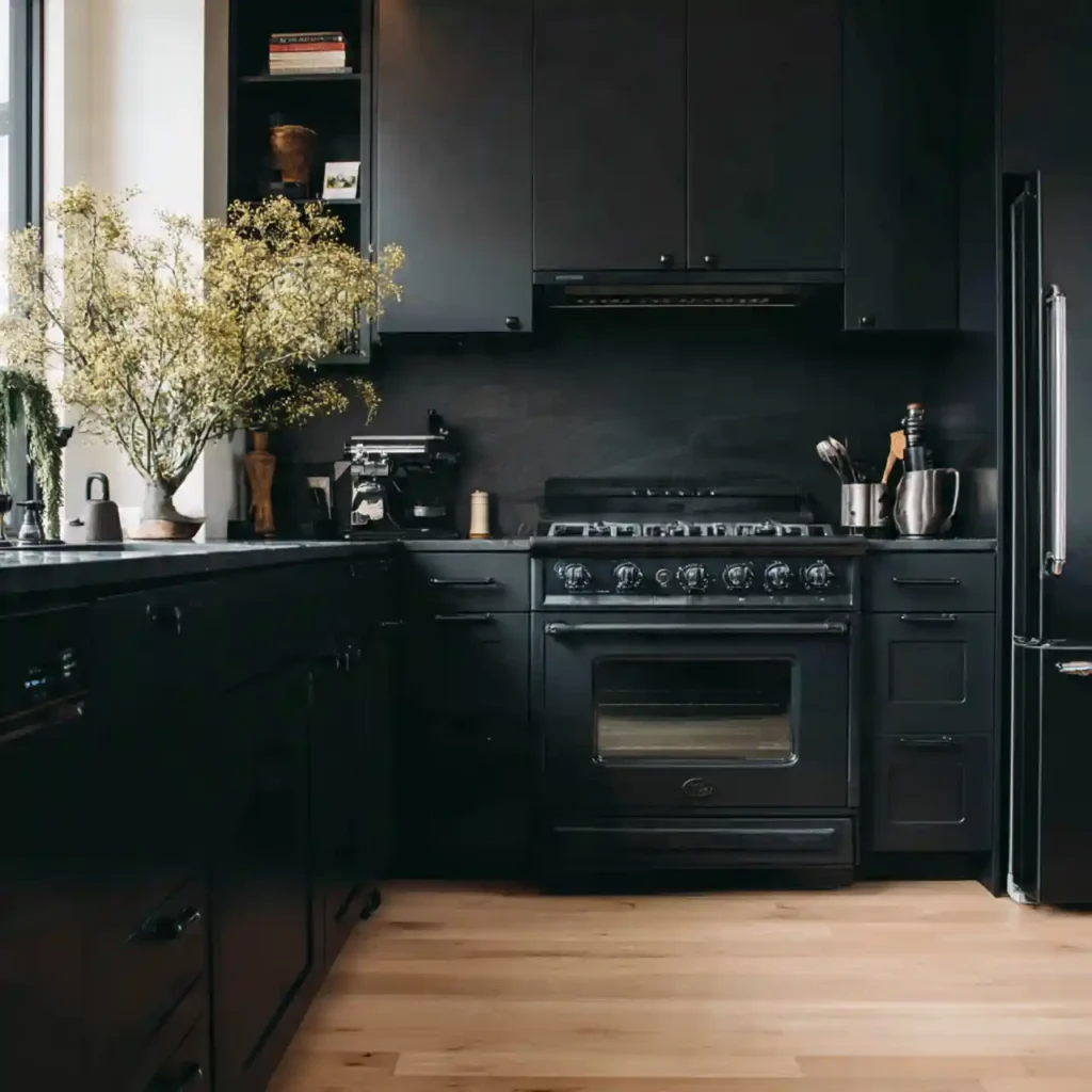9-Black Kitchen Idea