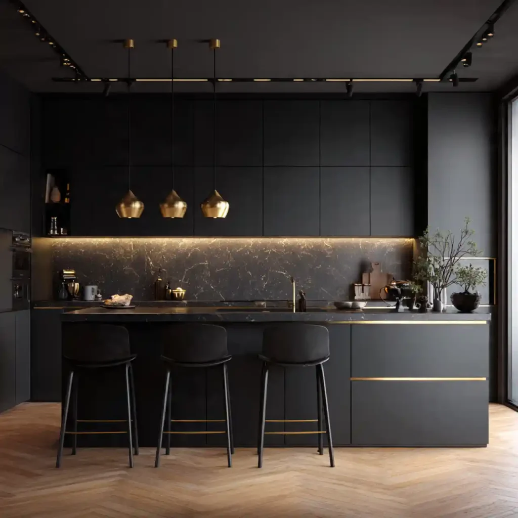 1-Dark Moody Kitchen Ideas