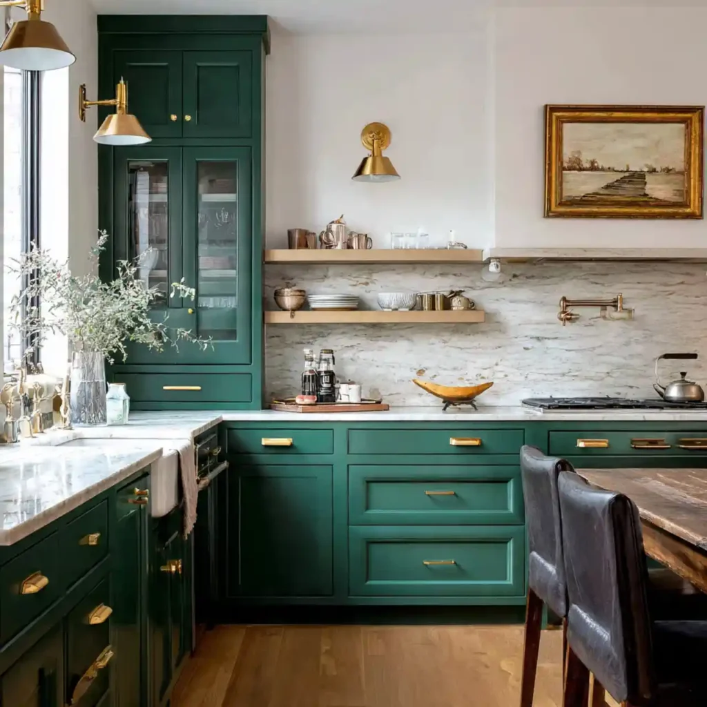 1-Emerald Green Kitchen Ideas