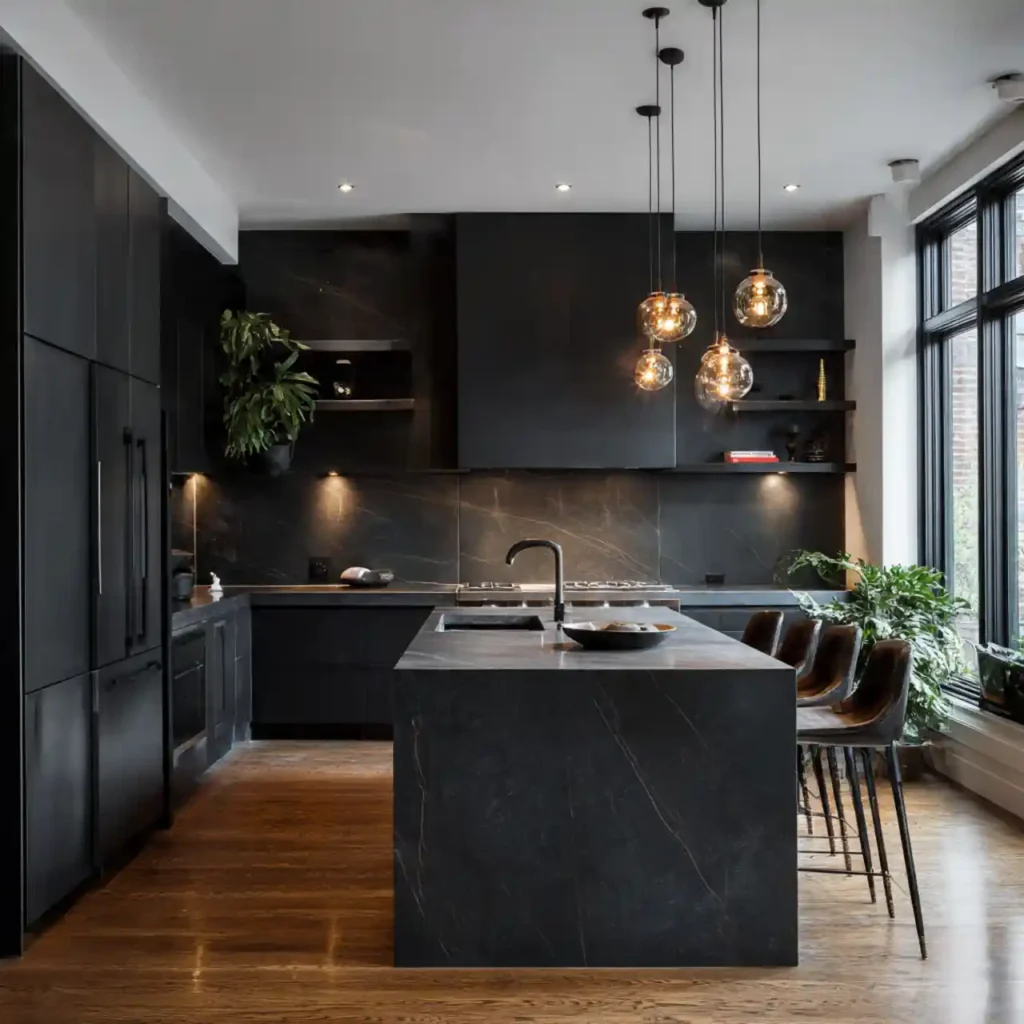 10-Dark Moody Kitchen Idea
