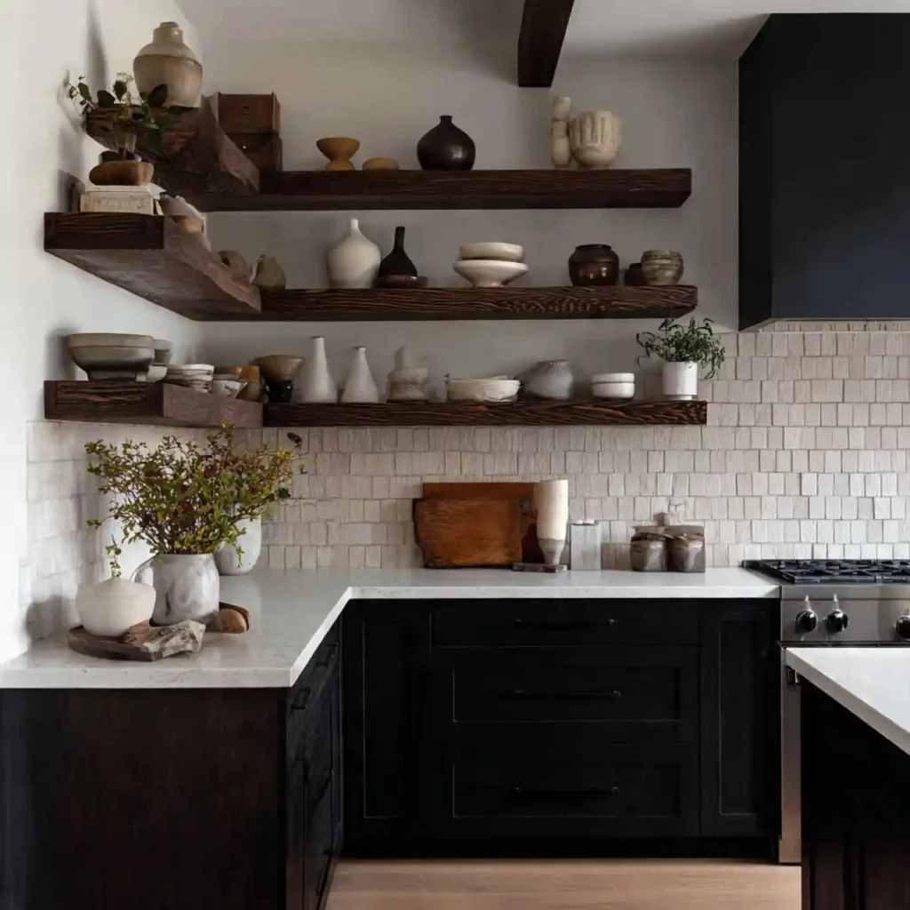 10-Dark Wood Kitchen Cabinet