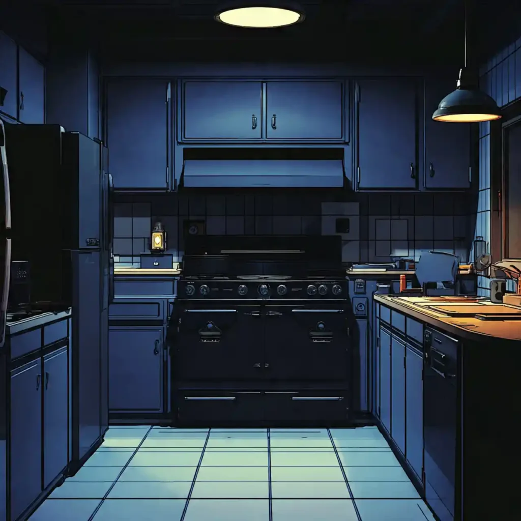 11-Dark Kitchen Idea