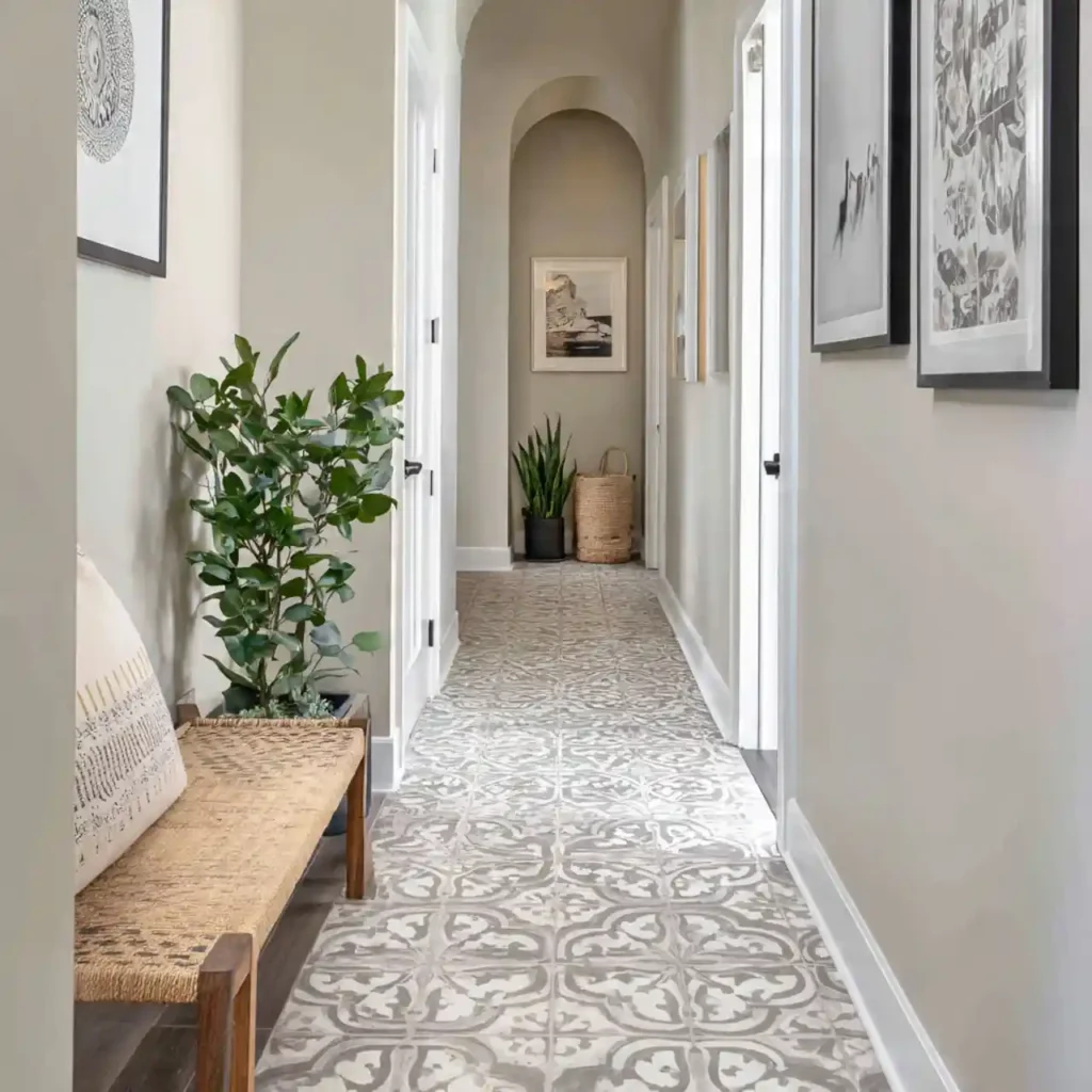 11-Long Hallway Decorating Idea