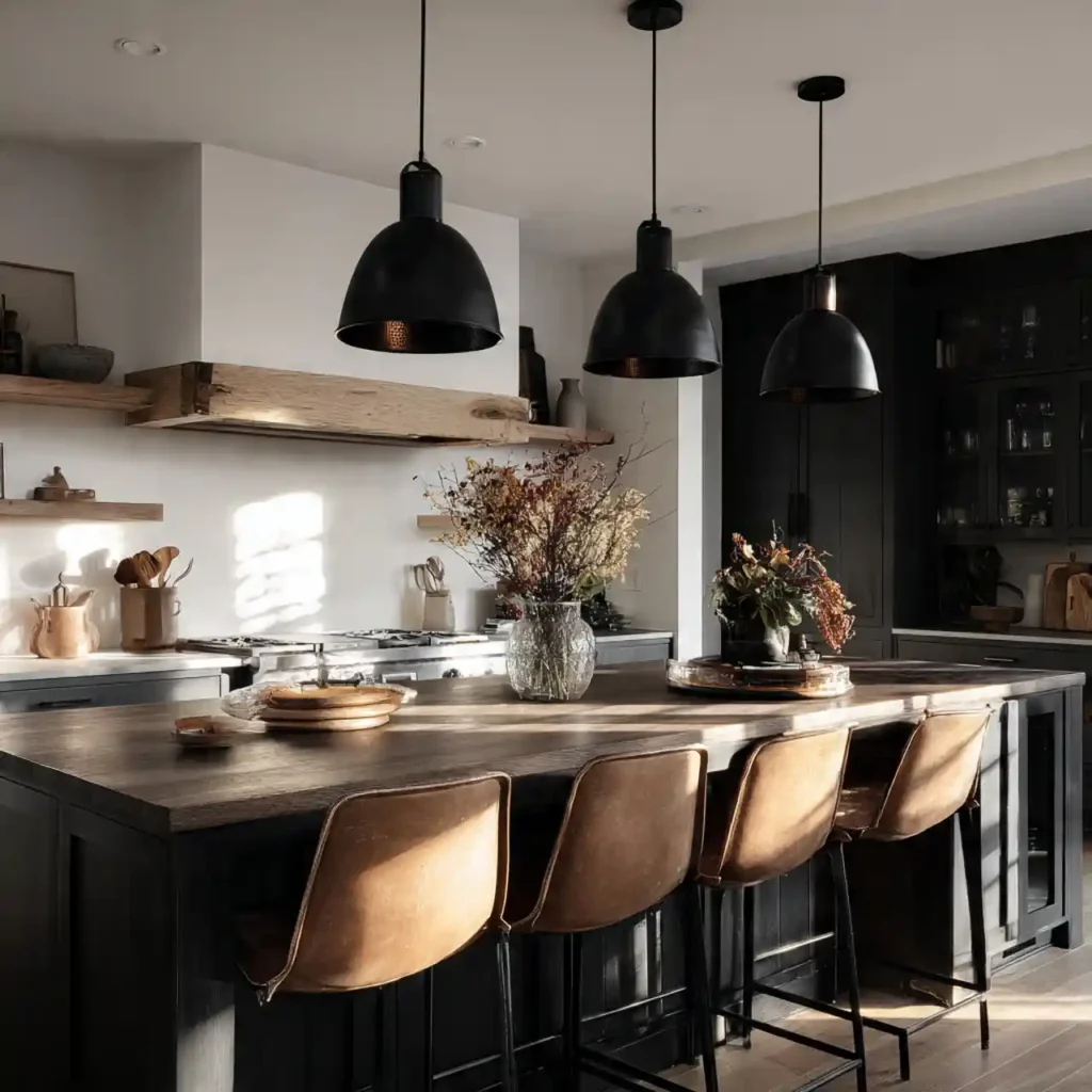 12-Dark Kitchen Idea