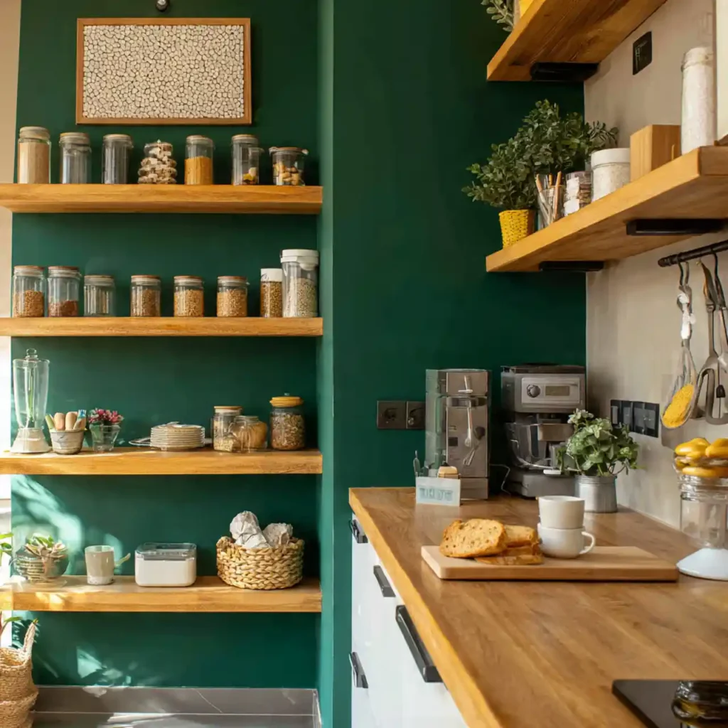 12-Emerald Green Kitchen Idea