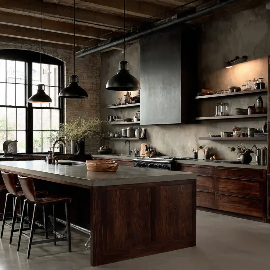 14-Dark Wood Kitchen Cabinet