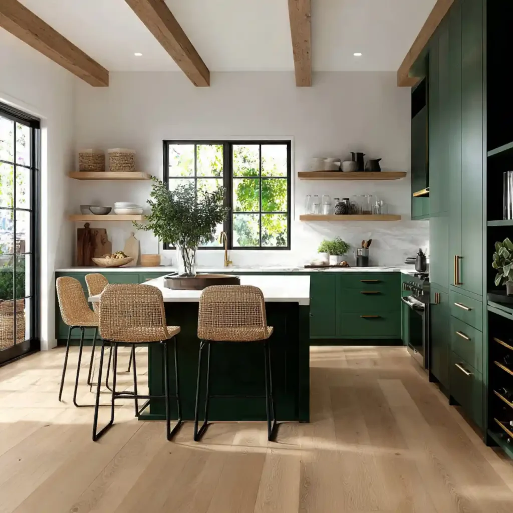 18-Emerald Green Kitchen Idea