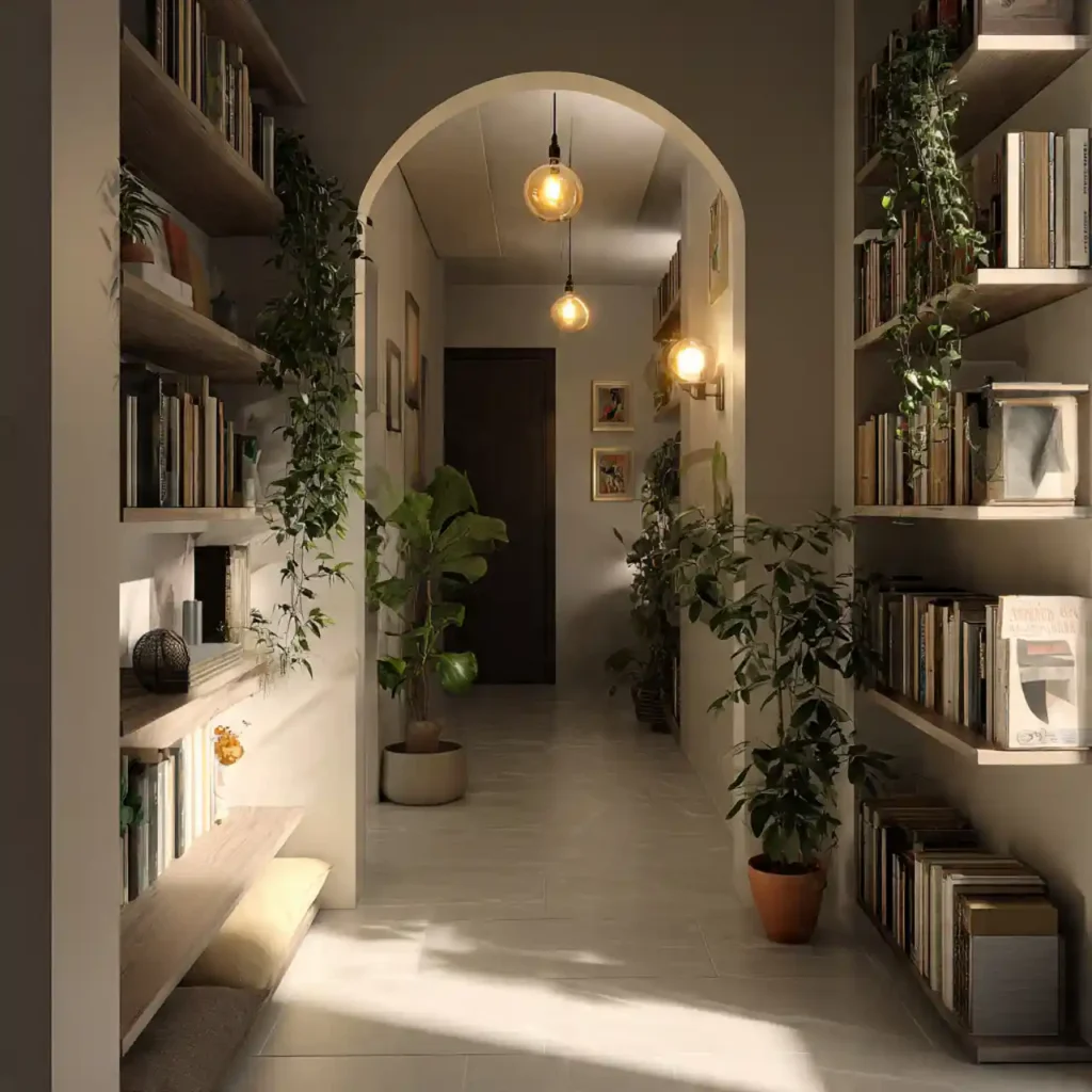 18-Long Hallway Decorating Idea