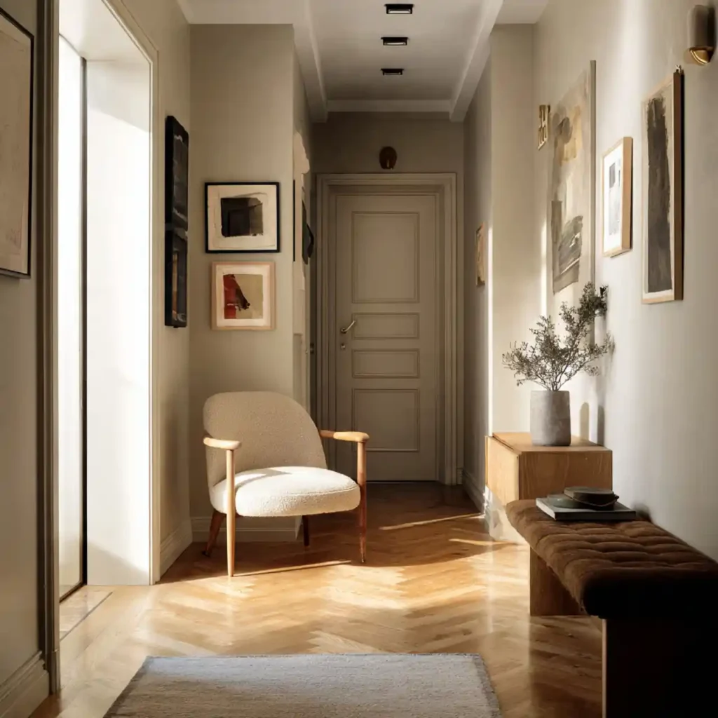 19-Long Hallway Decorating Idea