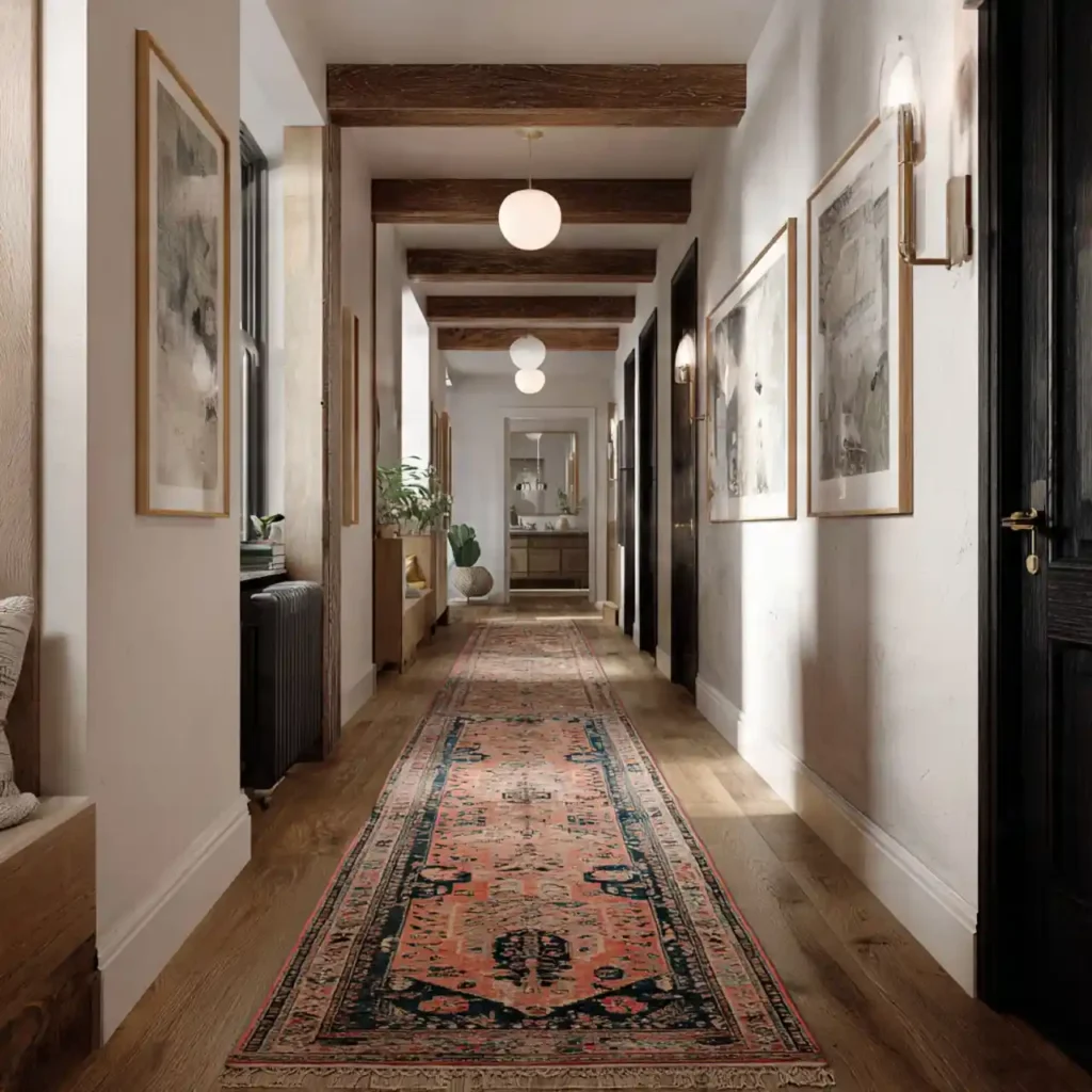 2-Long Hallway Decorating Idea