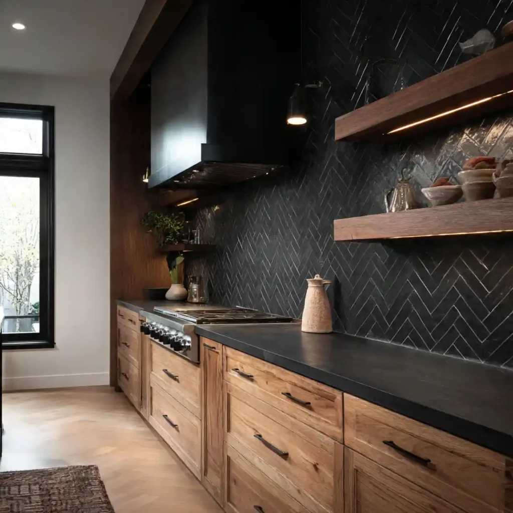20-Dark Kitchen Idea
