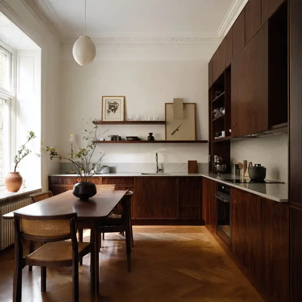 20-Dark Wood Kitchen Cabinet