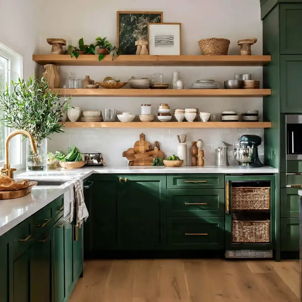 20-Emerald Green Kitchen Idea